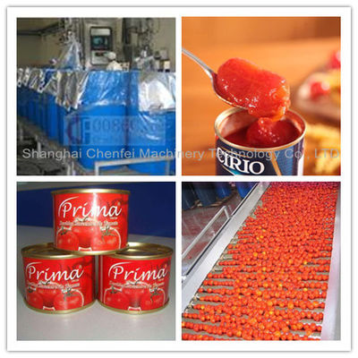 Termine la cadena de producción de la pasta de tomate de la salsa de tomate de la lata garantía de 1 año