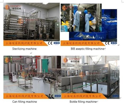 Tipo aséptico de la botella del cartón de la planta de tratamiento de la bebida del zumo de naranja de la fruta cítrica